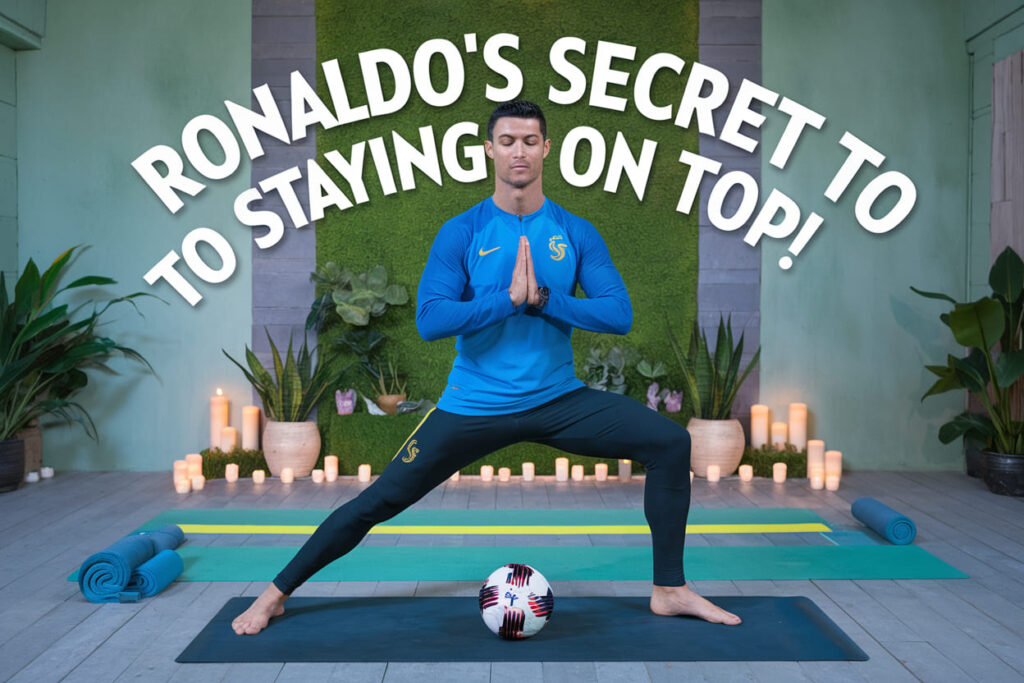 Cristiano Ronaldo Doing Yoga