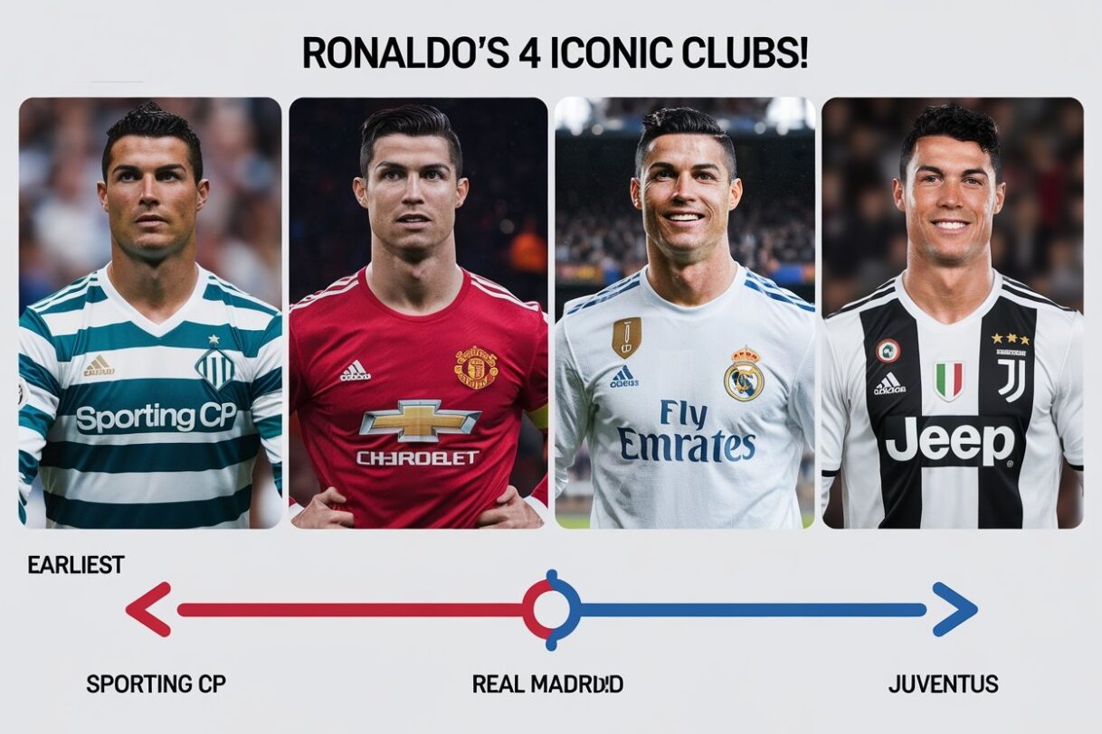 What 4 Clubs Did Ronaldo Play For